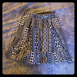 Blue print skirt